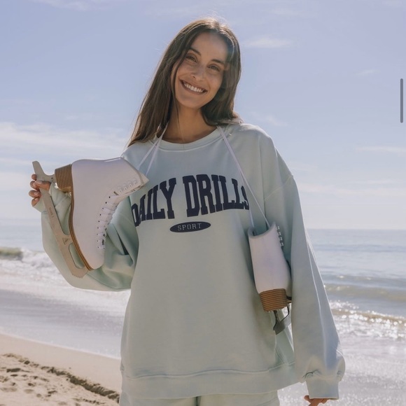 Daily Drills Oversized Sport Crew - Lake Day with Navy - Picture 7 of 7